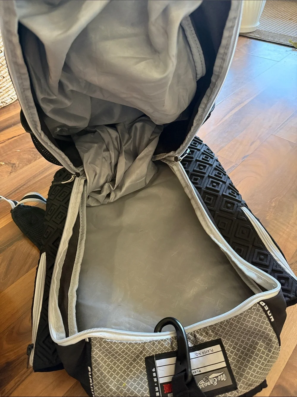 Men's Black and Gray  Baseball Performance Backpack